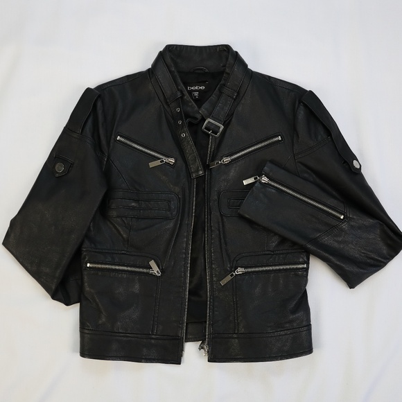 BEBE BIKER JACKET - Picture 1 of 7